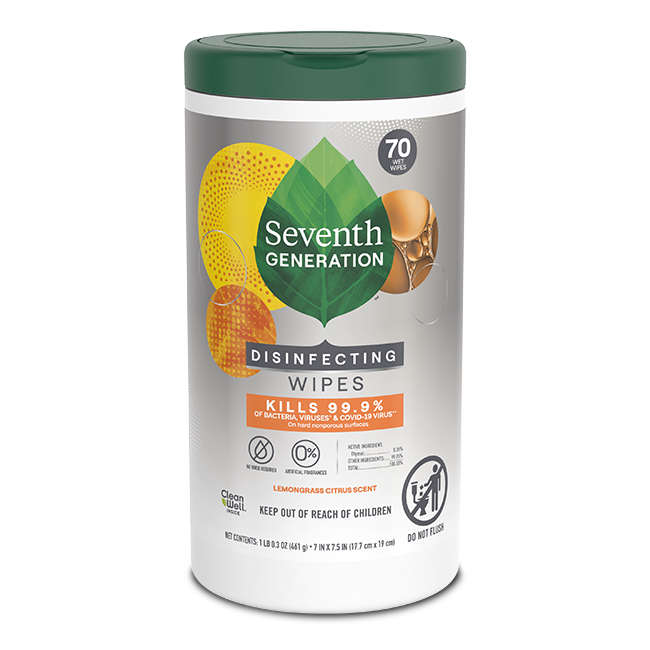 Disinfecting Wipes - Lemongrass Citrus for Everyday Surface Cleaning