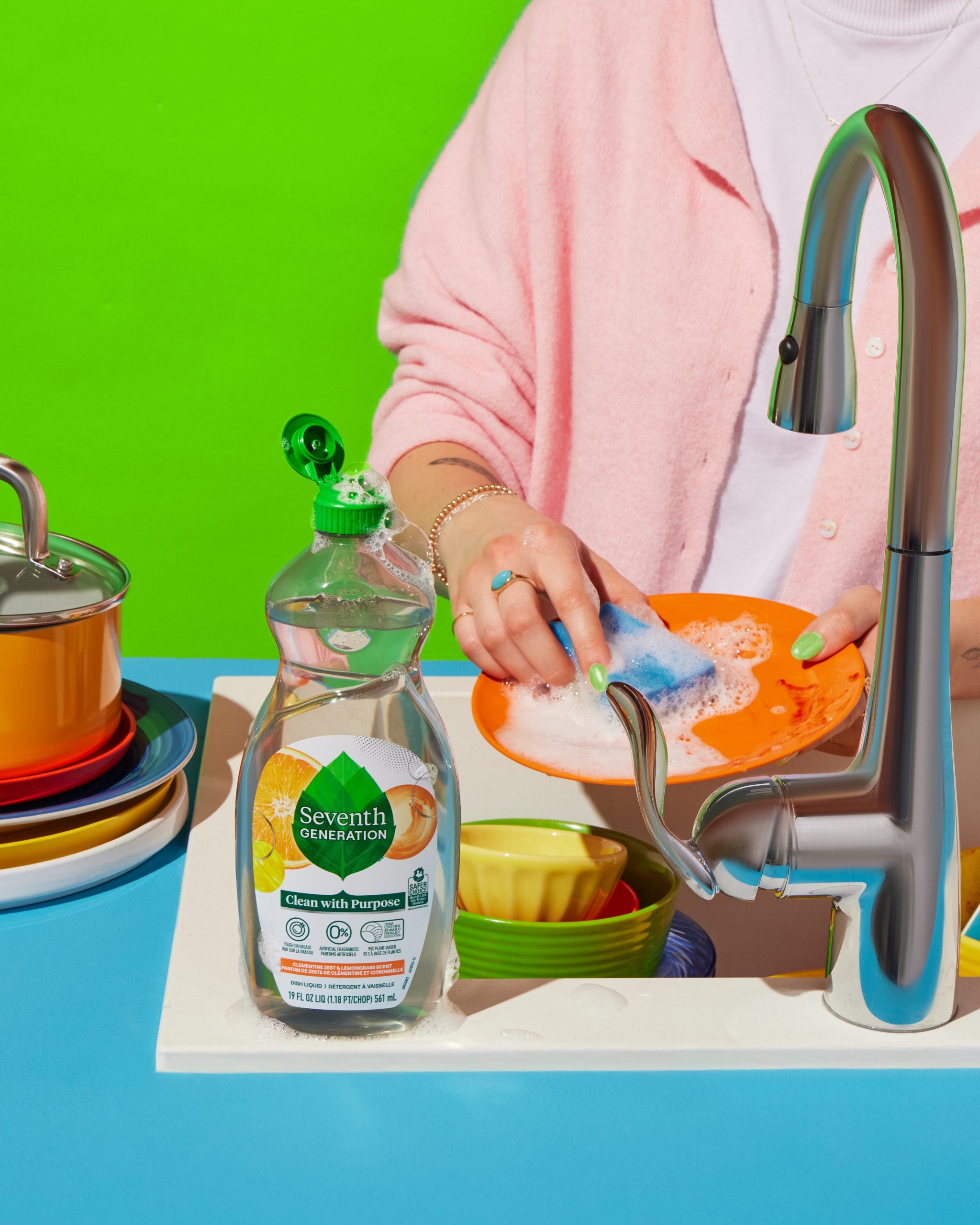 Dish Soap - Clementine Zest & Lemongrass for Cleaner Dishes