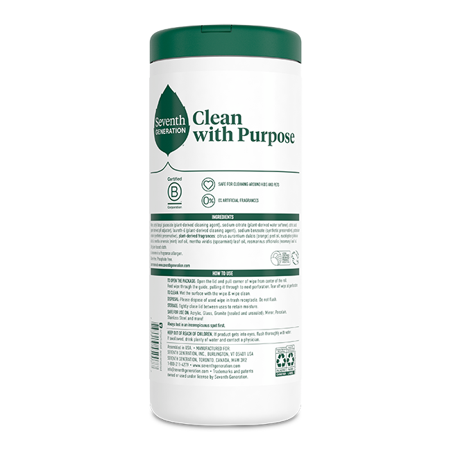 Multi-Surface Wipes - Garden Mint for Everyday Surface Cleaning