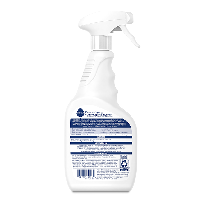 Disinfecting Hydrogen Peroxide Cleaner - Fragrance Free for Everyday Surface Cleaning