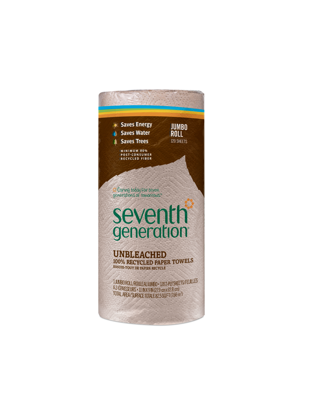 100% Recycled Paper Towels Unbleached for Fresh Laundry Care