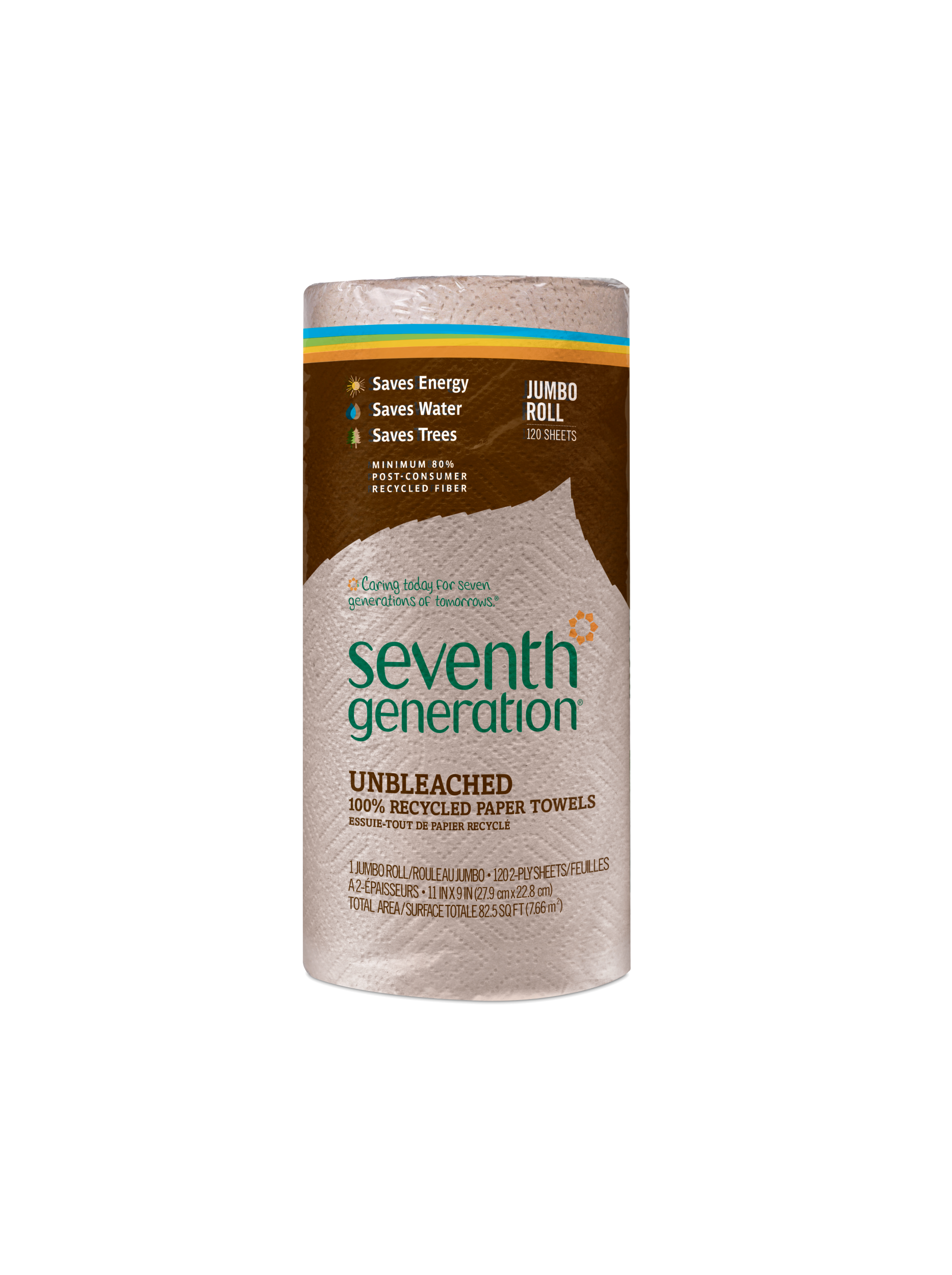 100% Recycled Paper Towels Unbleached for Fresh Laundry Care