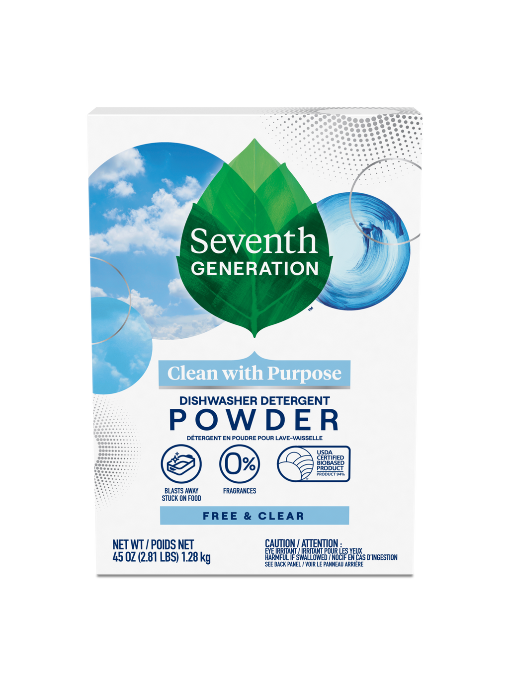 Dishwasher Detergent Powder - Free & Clear for Cleaner Dishes