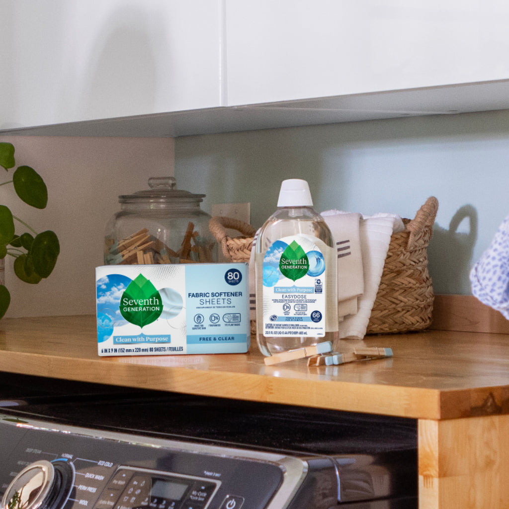 Fabric Softener Sheets - Free & Clear for Fresh Laundry Care
