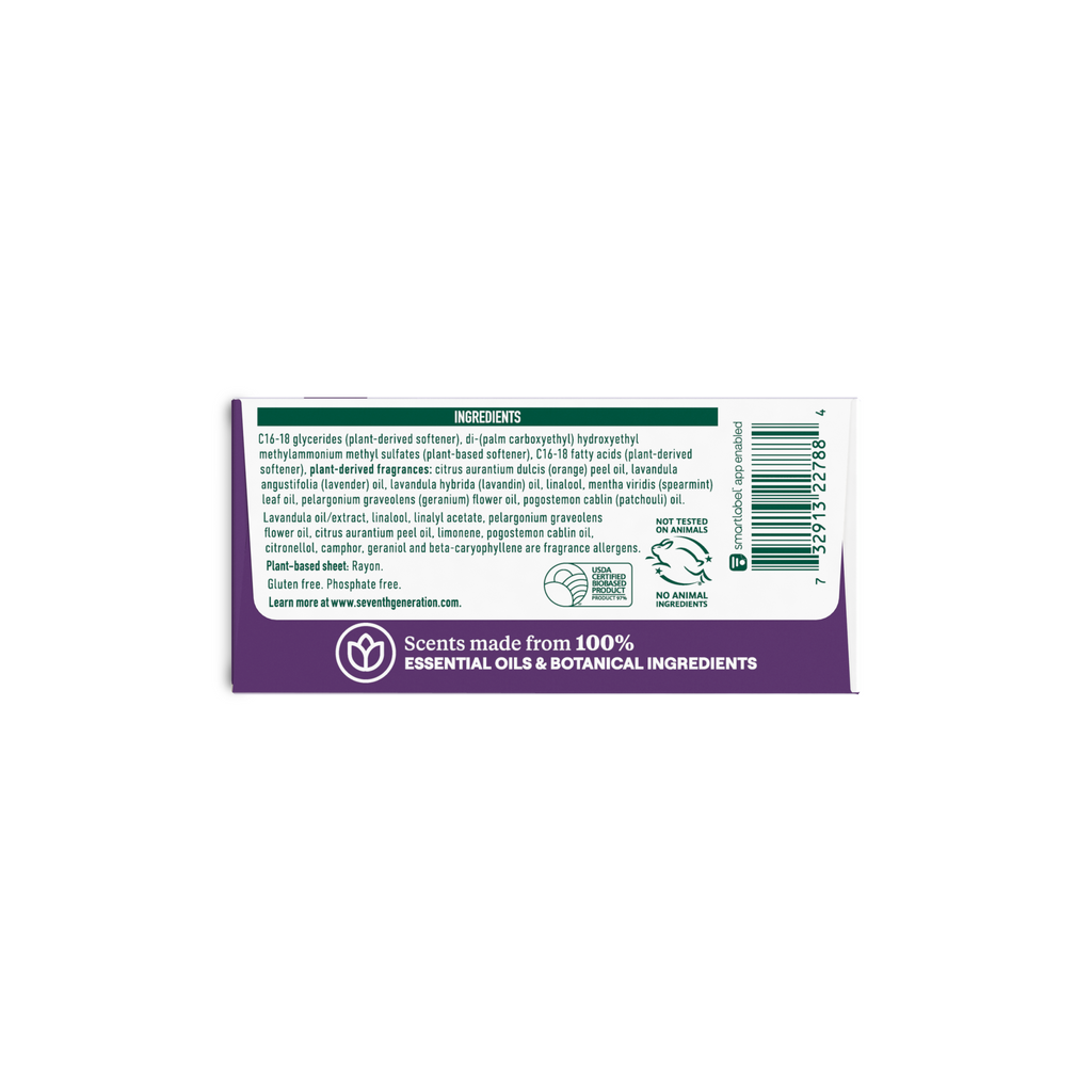 Fabric Softener Sheets - Fresh Lavender for Fresh Laundry Care
