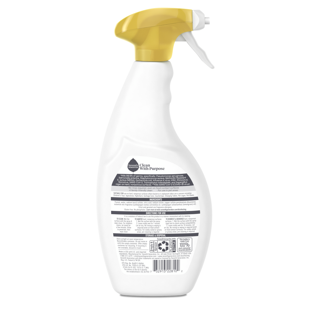 Disinfecting Multi-Surface Cleaner - Lemongrass Citrus for Everyday Surface Cleaning