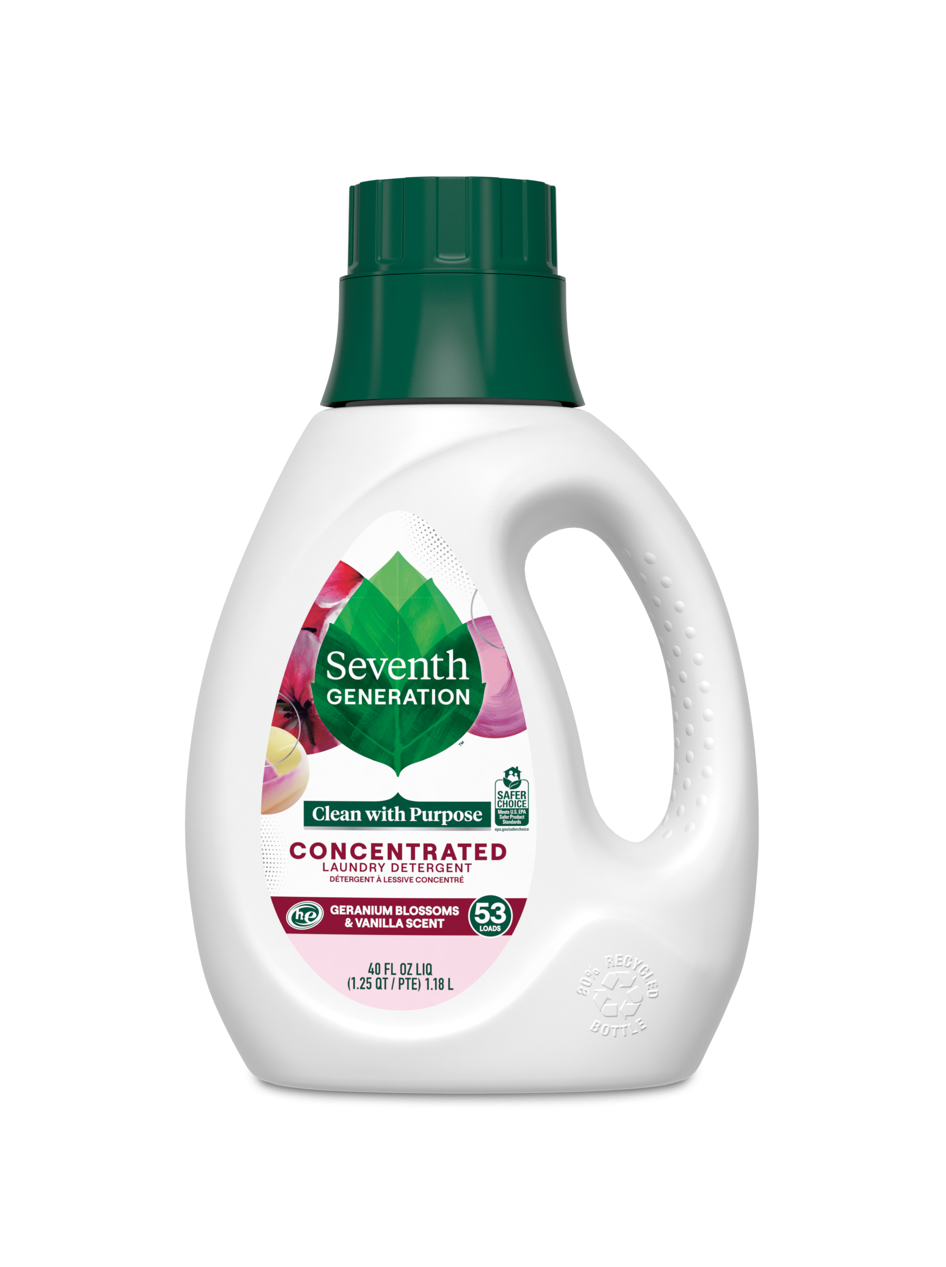 Concentrated Laundry Detergent - Geranium Blossoms & Vanilla for Fresh Laundry Care