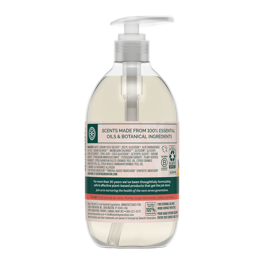 Hand Wash - Mandarin Orange & Grapefruit for Gentle Hand Care