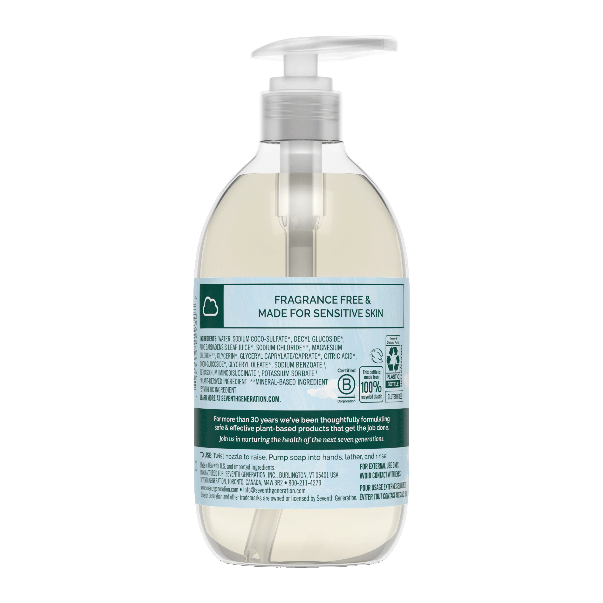 Hand Wash - Free & Clean for Gentle Hand Care
