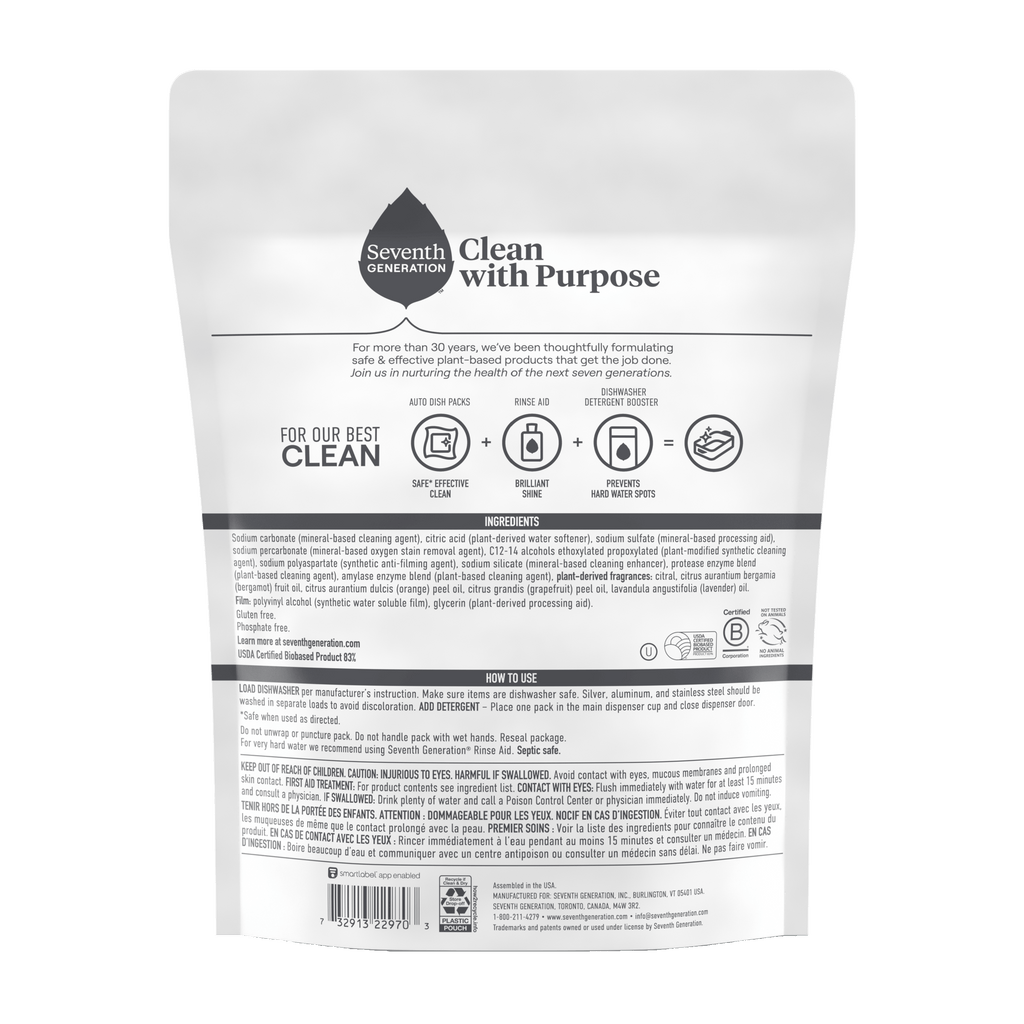 Power+™ Dishwasher Detergent Packs - Fresh Citrus - 18 Count / 43 Count / 70 Count for Cleaner Dishes