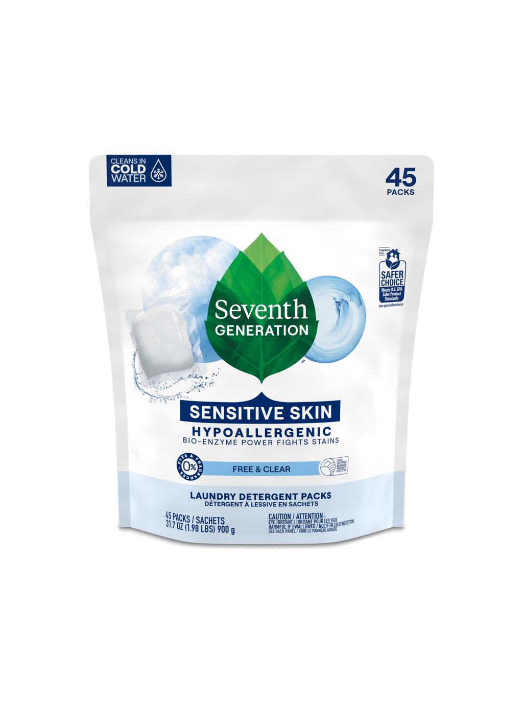Laundry Detergent Packs - Free & Clear for Fresh Laundry Care