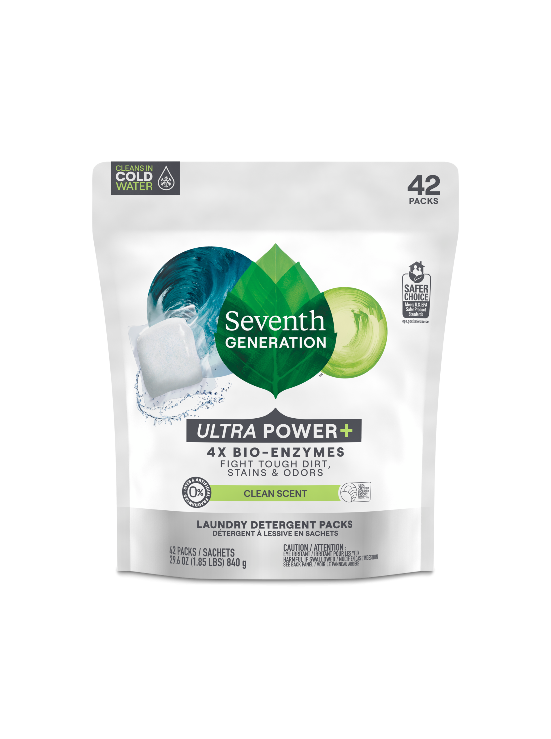 Power+™ Laundry Detergent Packs - Clean Scent for Fresh Laundry Care