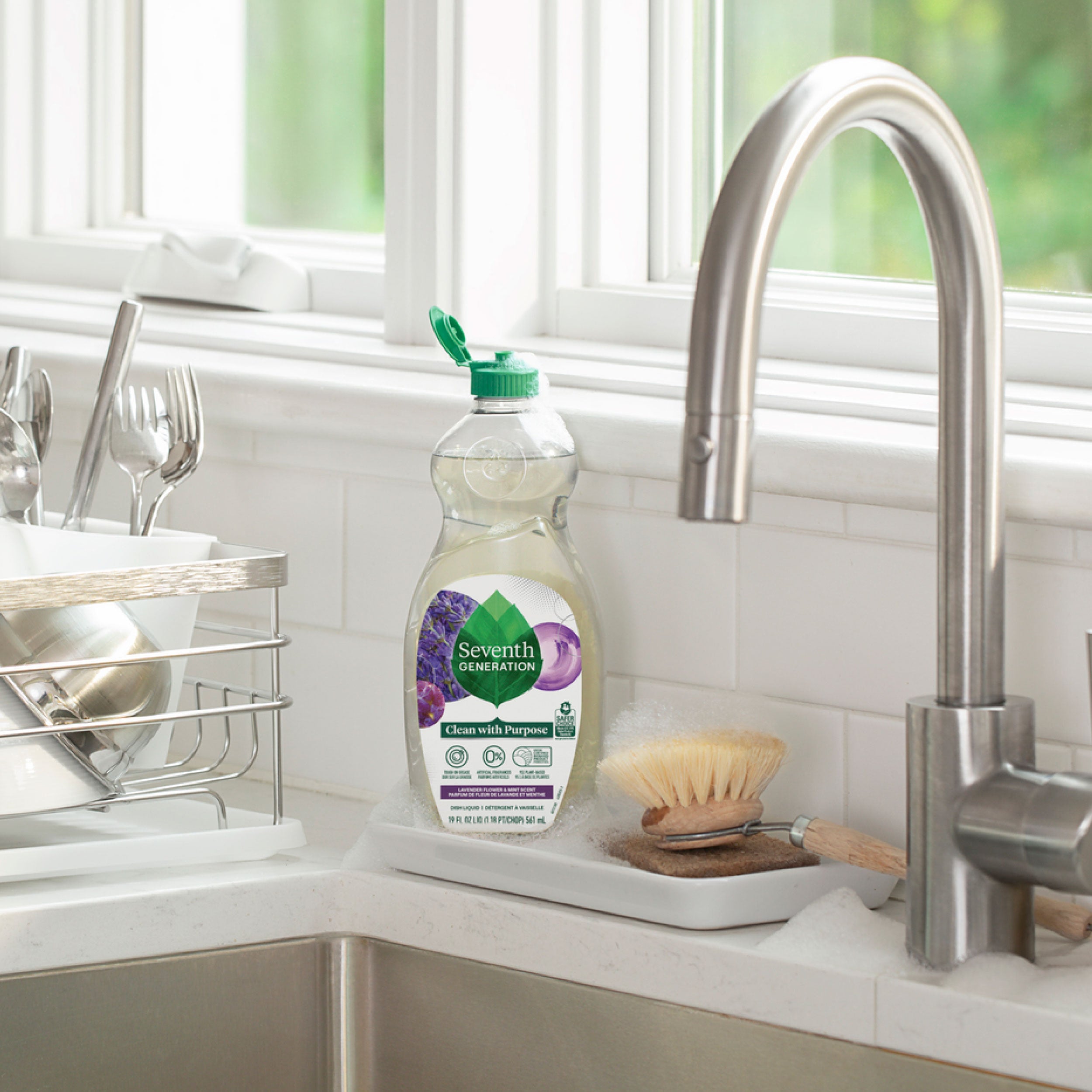 Dish Soap - Lavender Flower & Mint for Cleaner Dishes