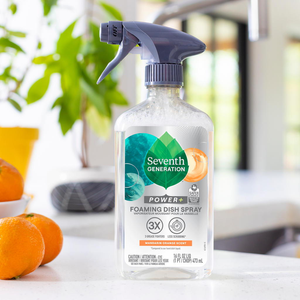 Foaming Dish Spray - Mandarin Orange for Cleaner Dishes