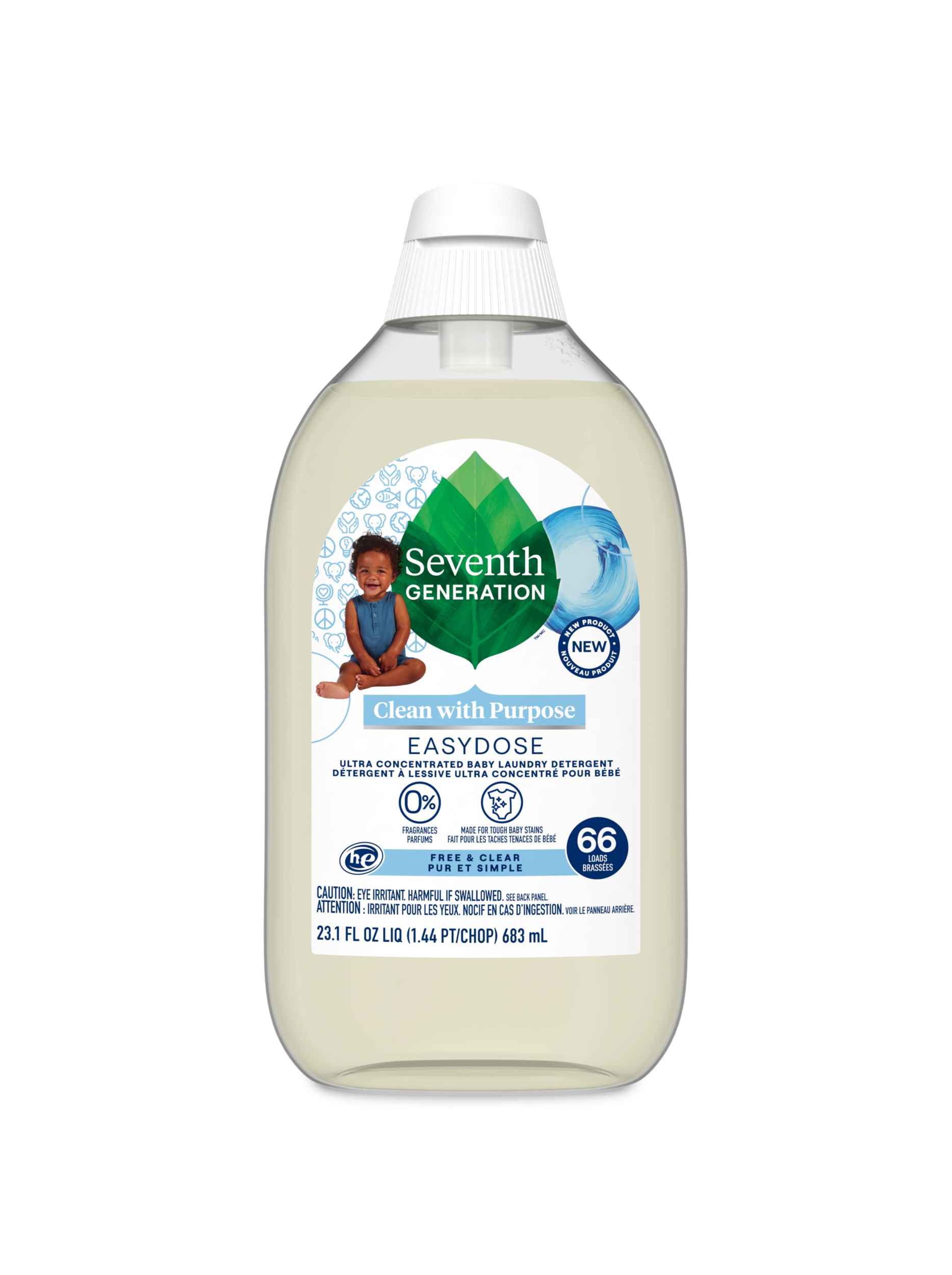 EasyDose™ Ultra Concentrated Baby Laundry Detergent - Free & Clear for Fresh Laundry Care