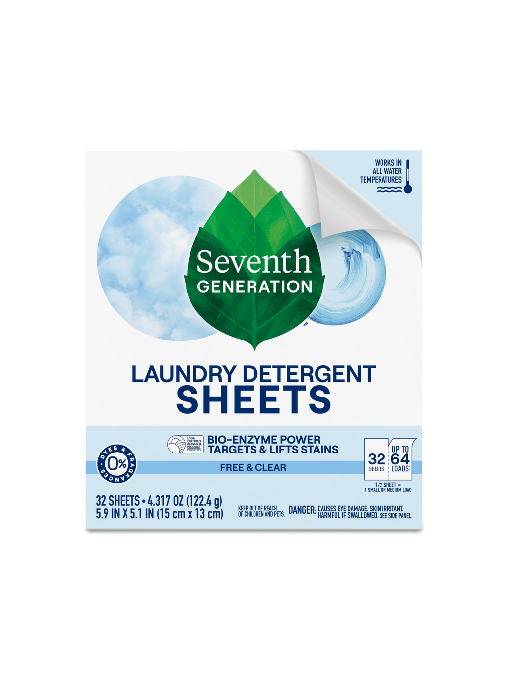 Laundry Detergent Sheets - Free & Clear for Fresh Laundry Care