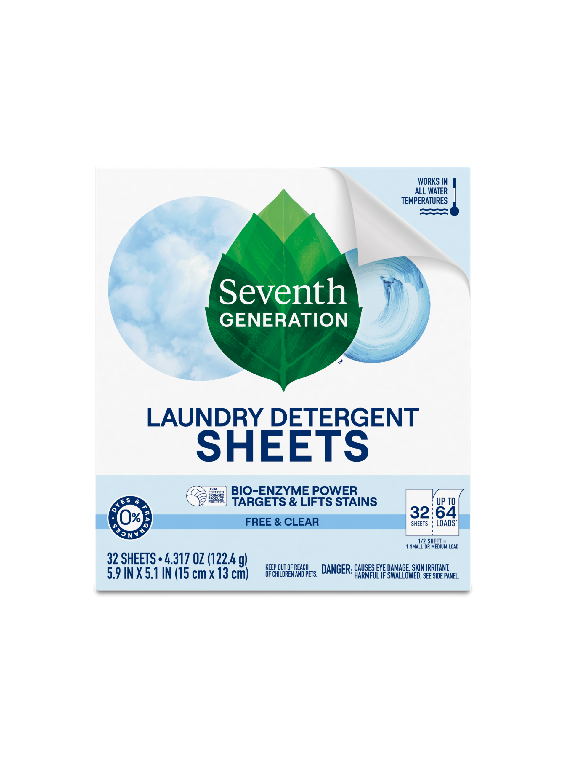 Laundry Detergent Sheets - Free & Clear for Fresh Laundry Care