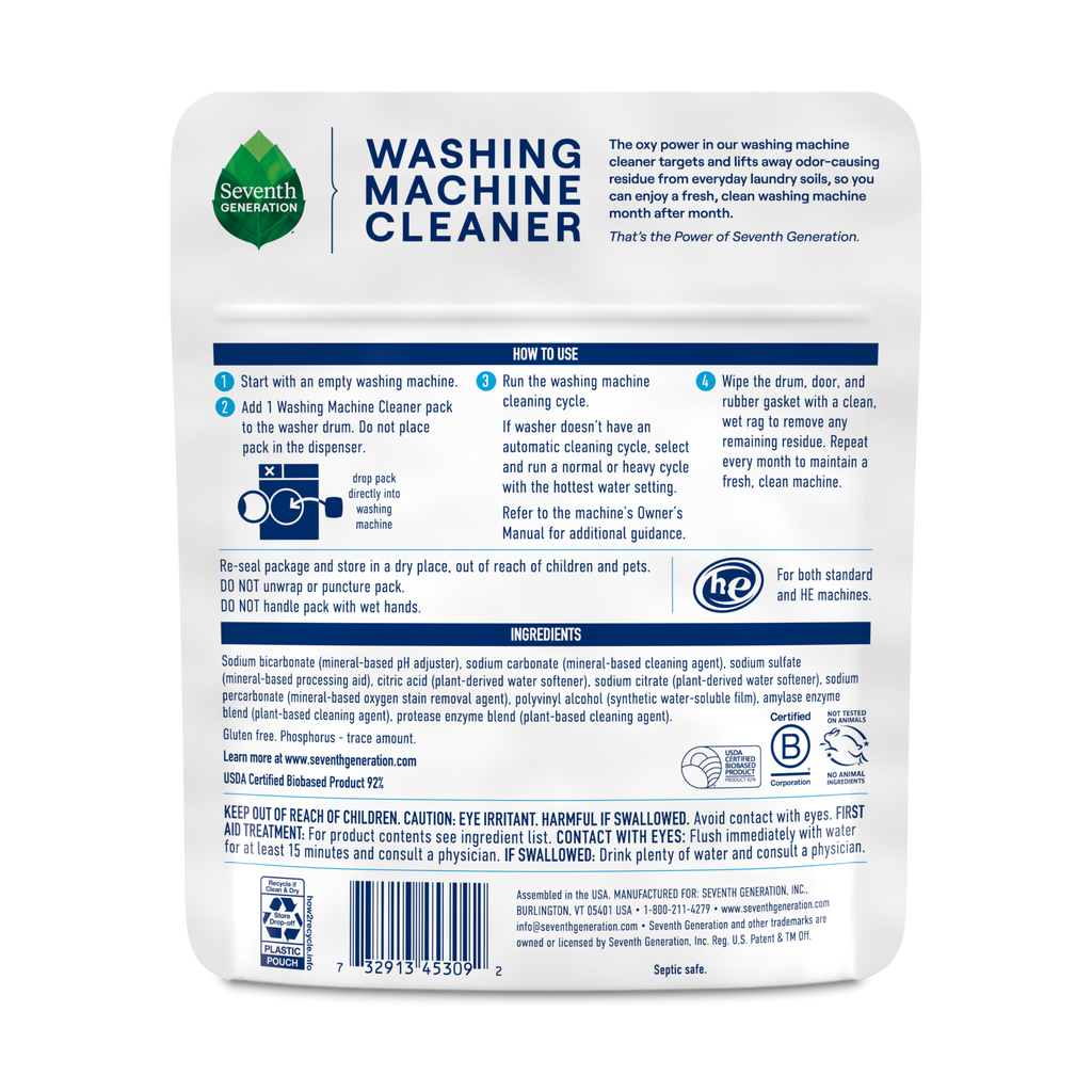 Washing Machine Cleaner - Fragrance Free for Everyday Home Care