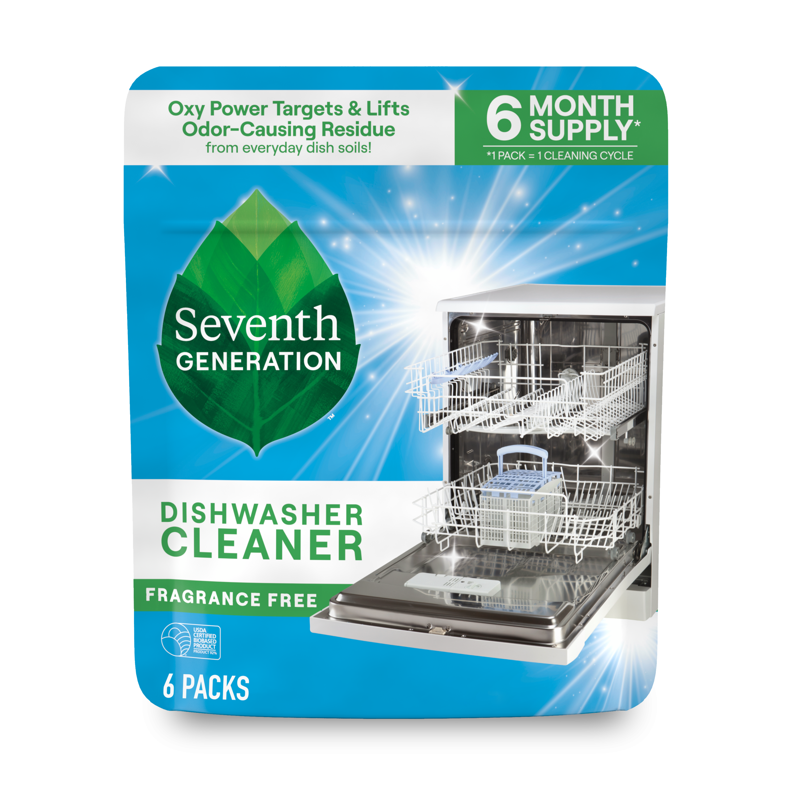 Dishwasher Cleaner - Fragrance Free for Cleaner Dishes