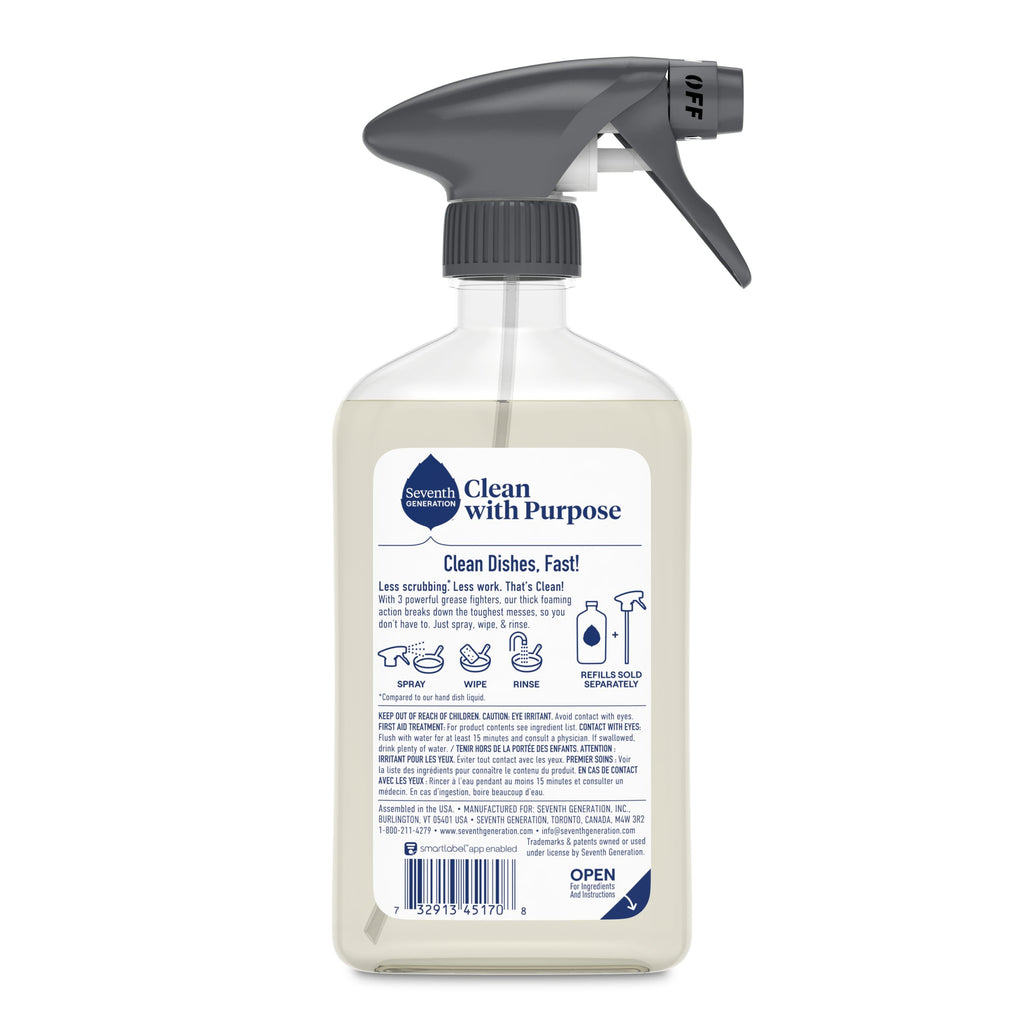 Foaming Dish Spray - Free & Clear for Cleaner Dishes