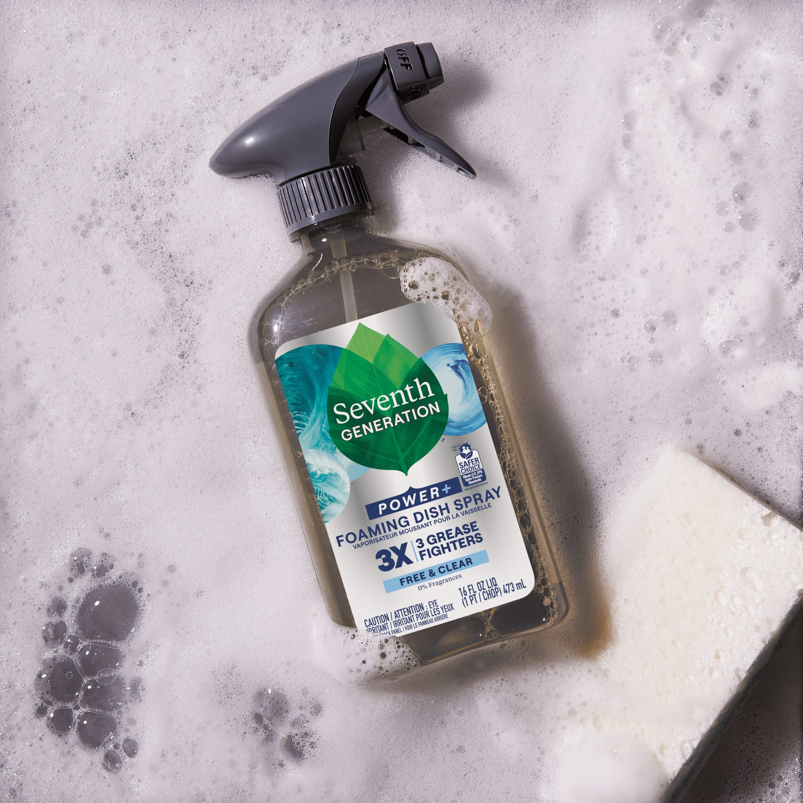 Foaming Dish Spray - Free & Clear for Cleaner Dishes