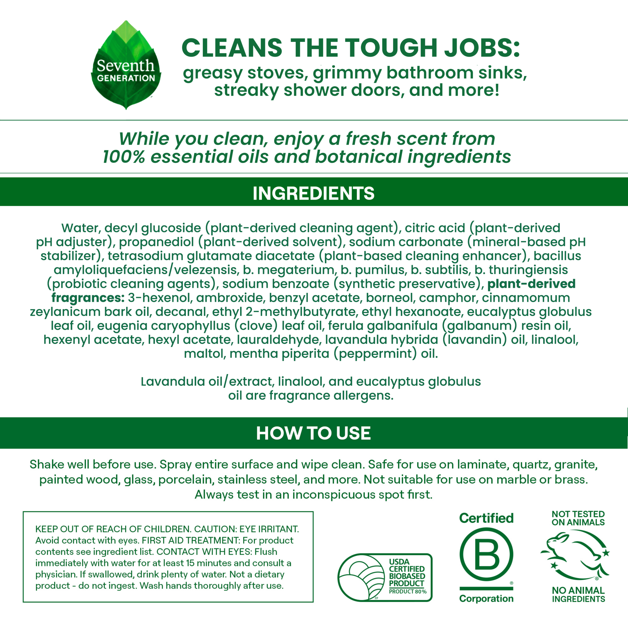 Ultra Deep Probiotic Multi Surface Cleaner - Lavender & Lily for Everyday Surface Cleaning
