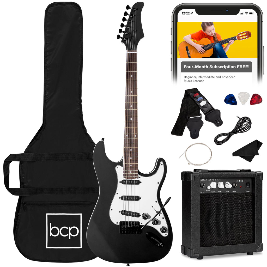 Beginner Electric Guitar Kit w/ Case 10W Amp Tremolo Bar - 39in