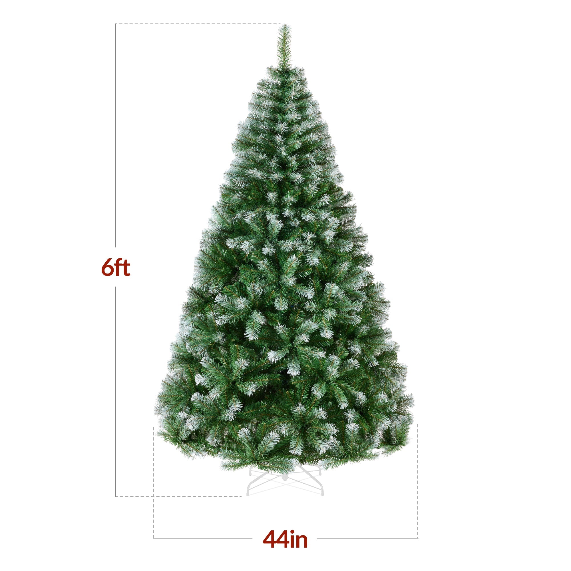 Artificial Frosted Pine Christmas Tree Unlit Pine Design w/Easy Assembly