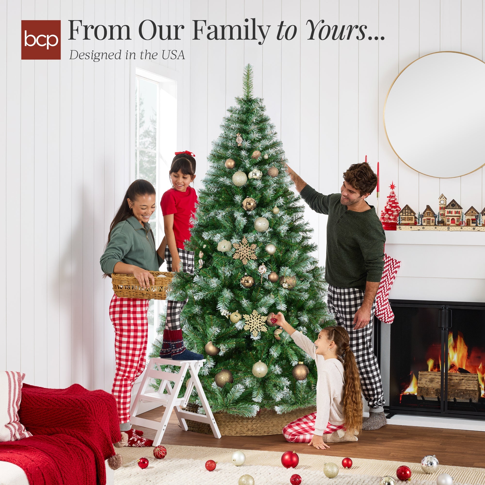 Artificial Frosted Pine Christmas Tree Unlit Pine Design w/Easy Assembly