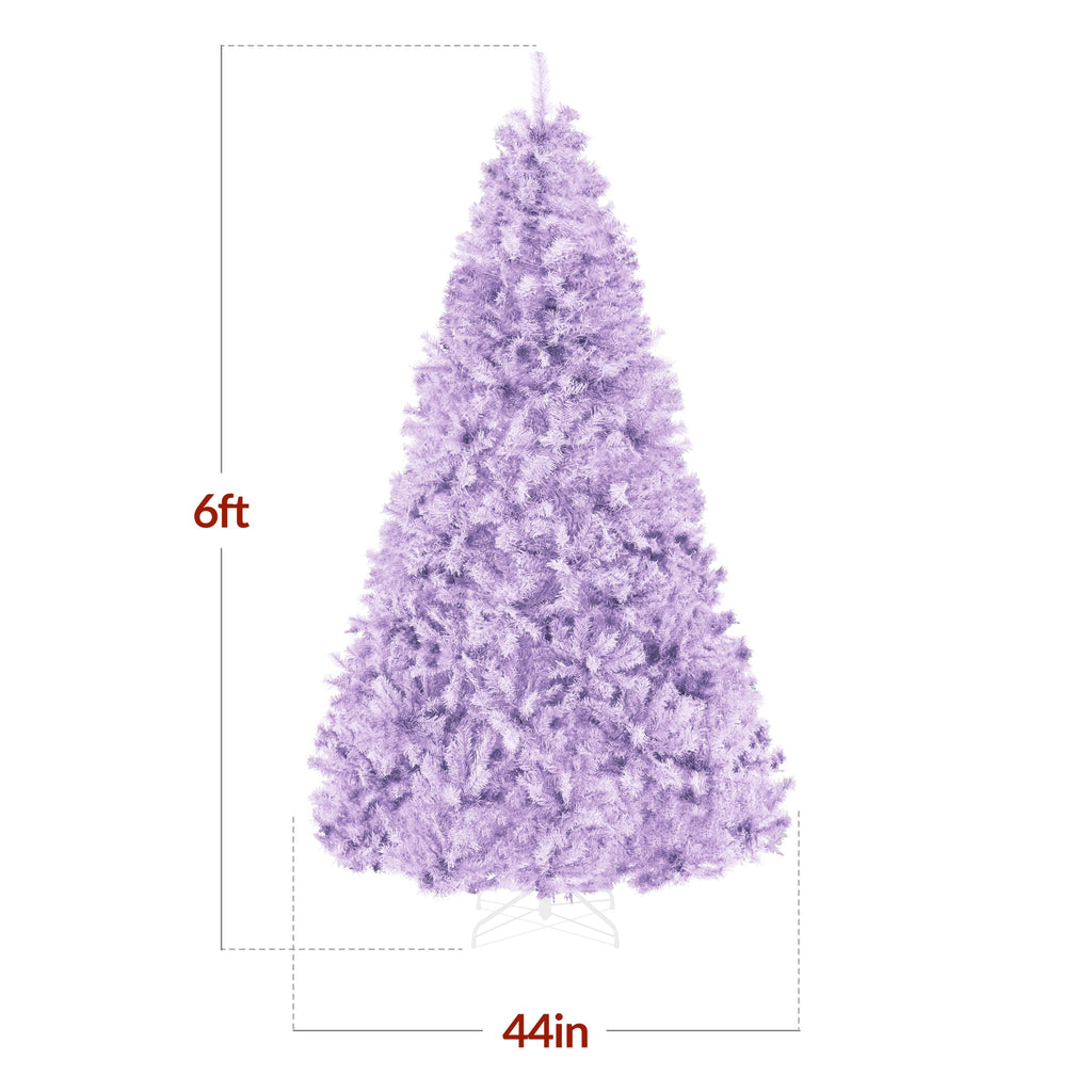 Artificial Lavender Christmas Tree Unlit Pine Design w/Easy Assembly