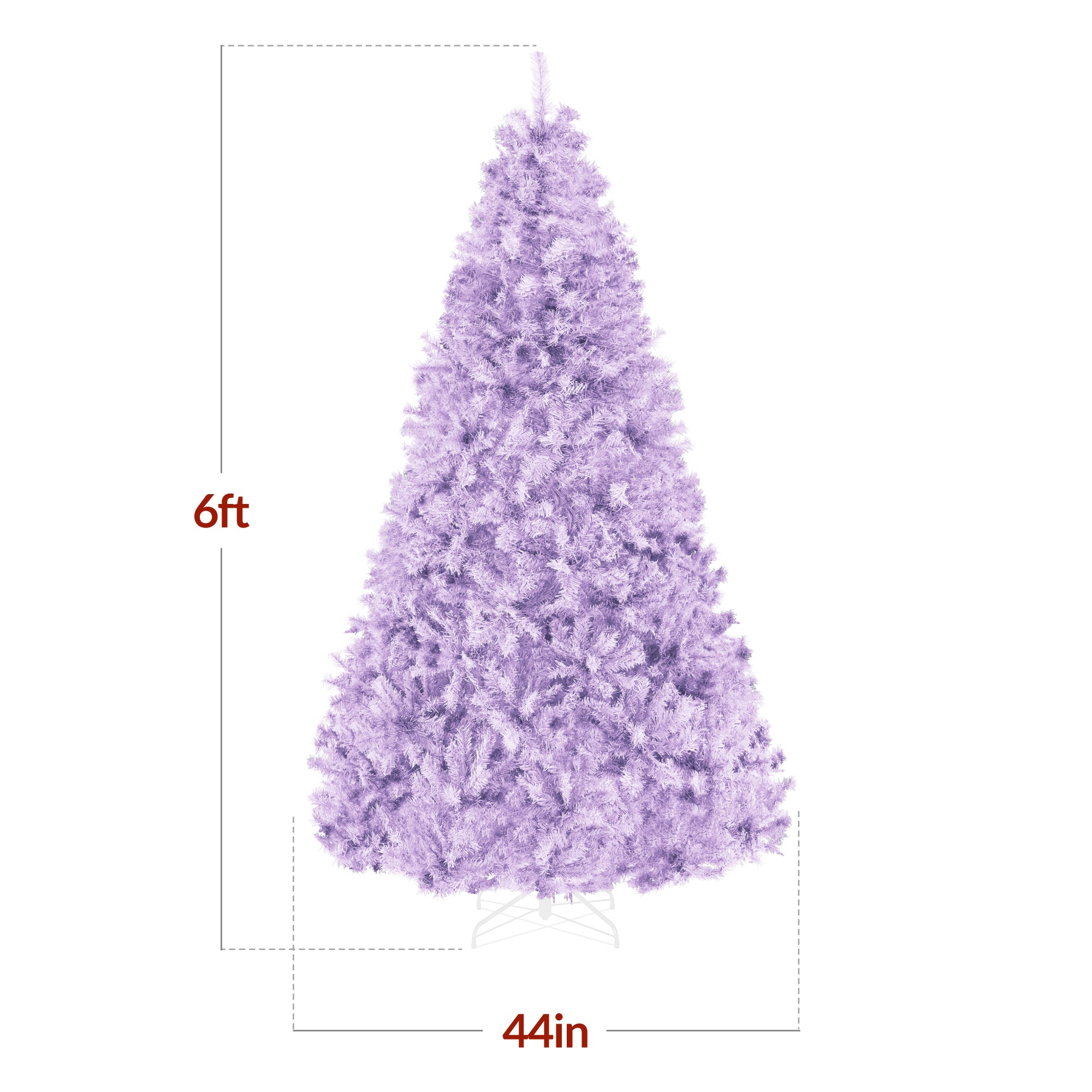 Artificial Lavender Christmas Tree Unlit Pine Design w/Easy Assembly