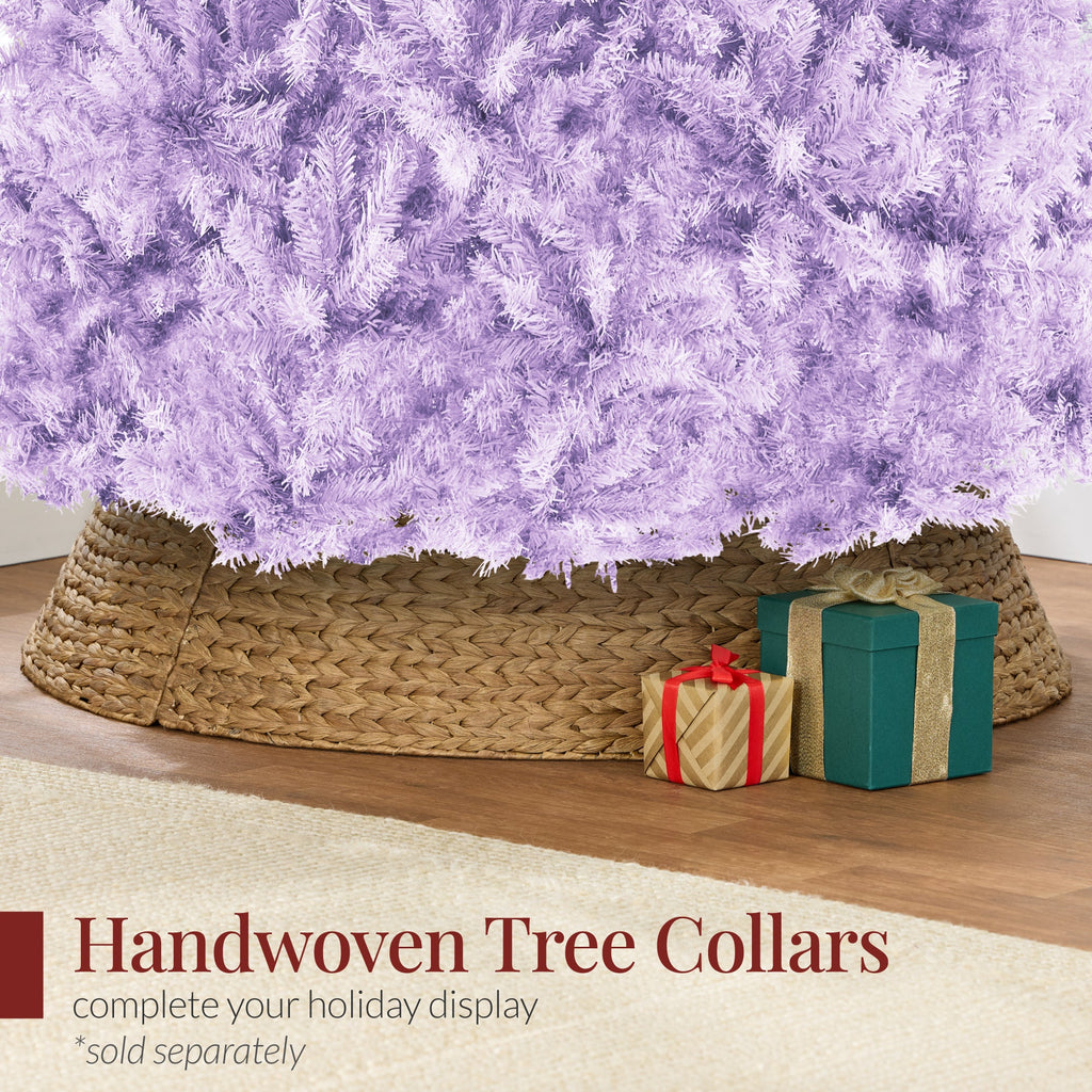 Artificial Lavender Christmas Tree Unlit Pine Design w/Easy Assembly