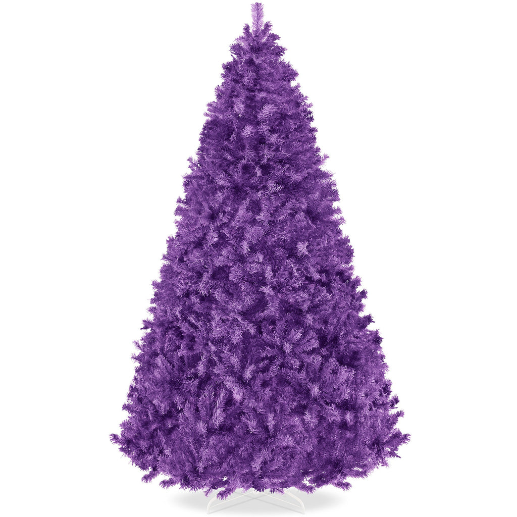 Artificial Purple Christmas Tree Unlit Pine Design w/Easy Assembly