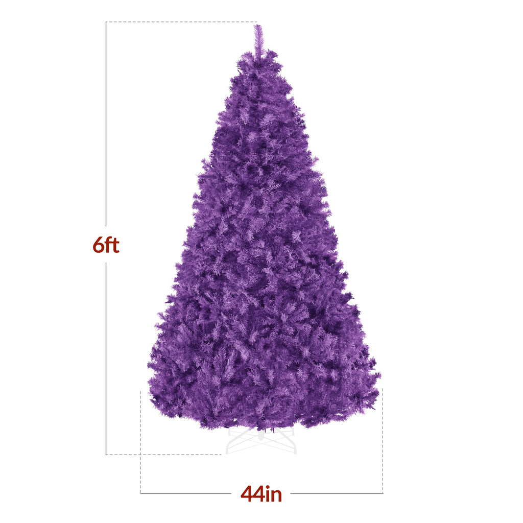 Artificial Purple Christmas Tree Unlit Pine Design w/Easy Assembly
