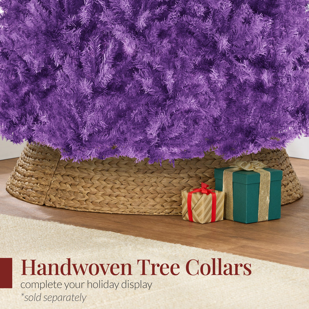 Artificial Purple Christmas Tree Unlit Pine Design w/Easy Assembly