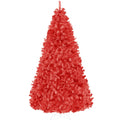 Artificial Red Christmas Tree Unlit Pine Design w/Easy Assembly