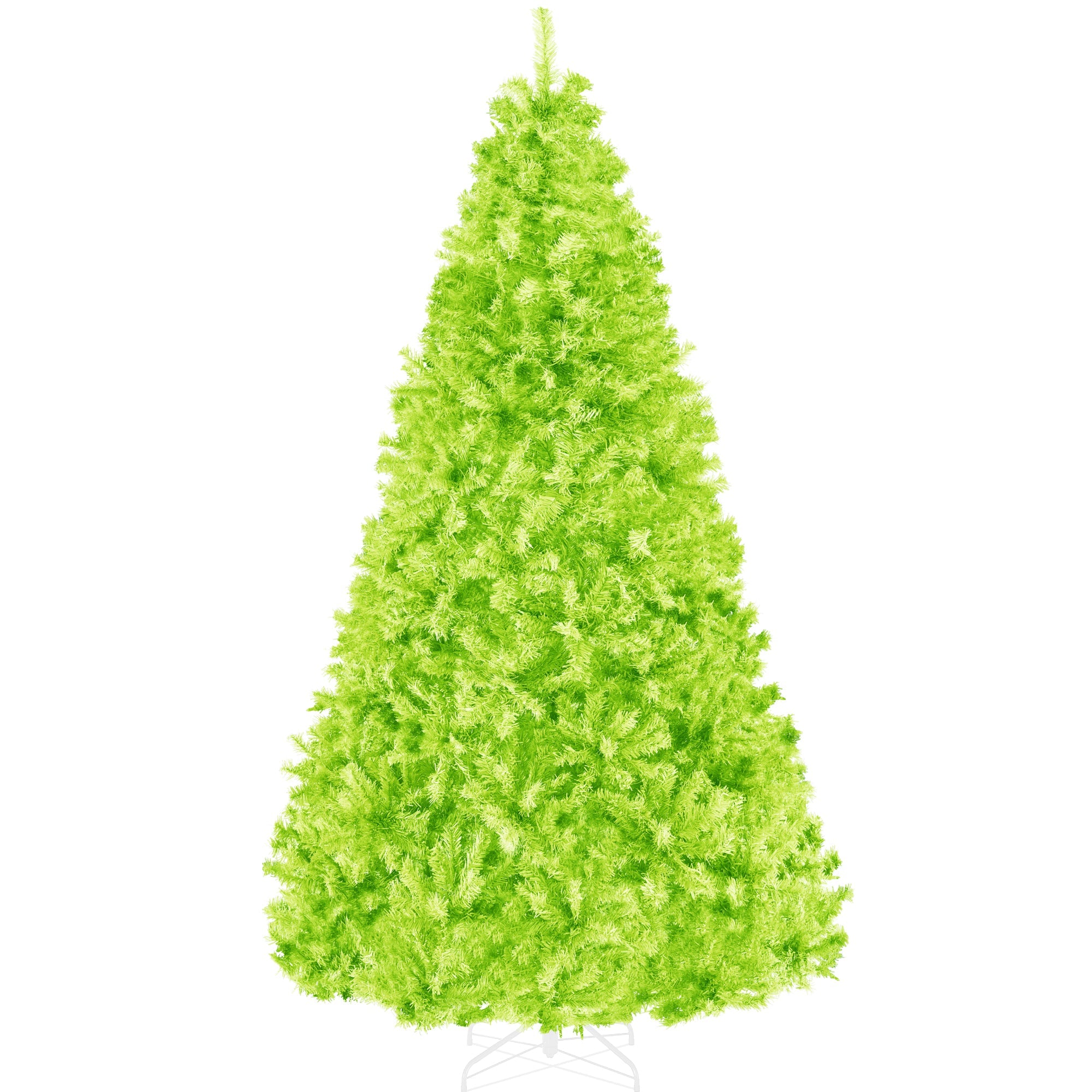 Artificial Lime Green Christmas Tree Unlit Pine Design w/Easy Assembly