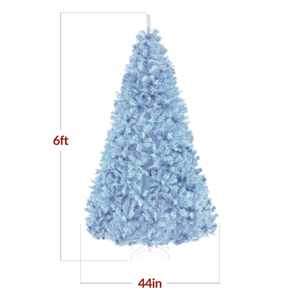 Artificial Baby Blue Christmas Tree Unlit Pine Design w/Easy Assembly