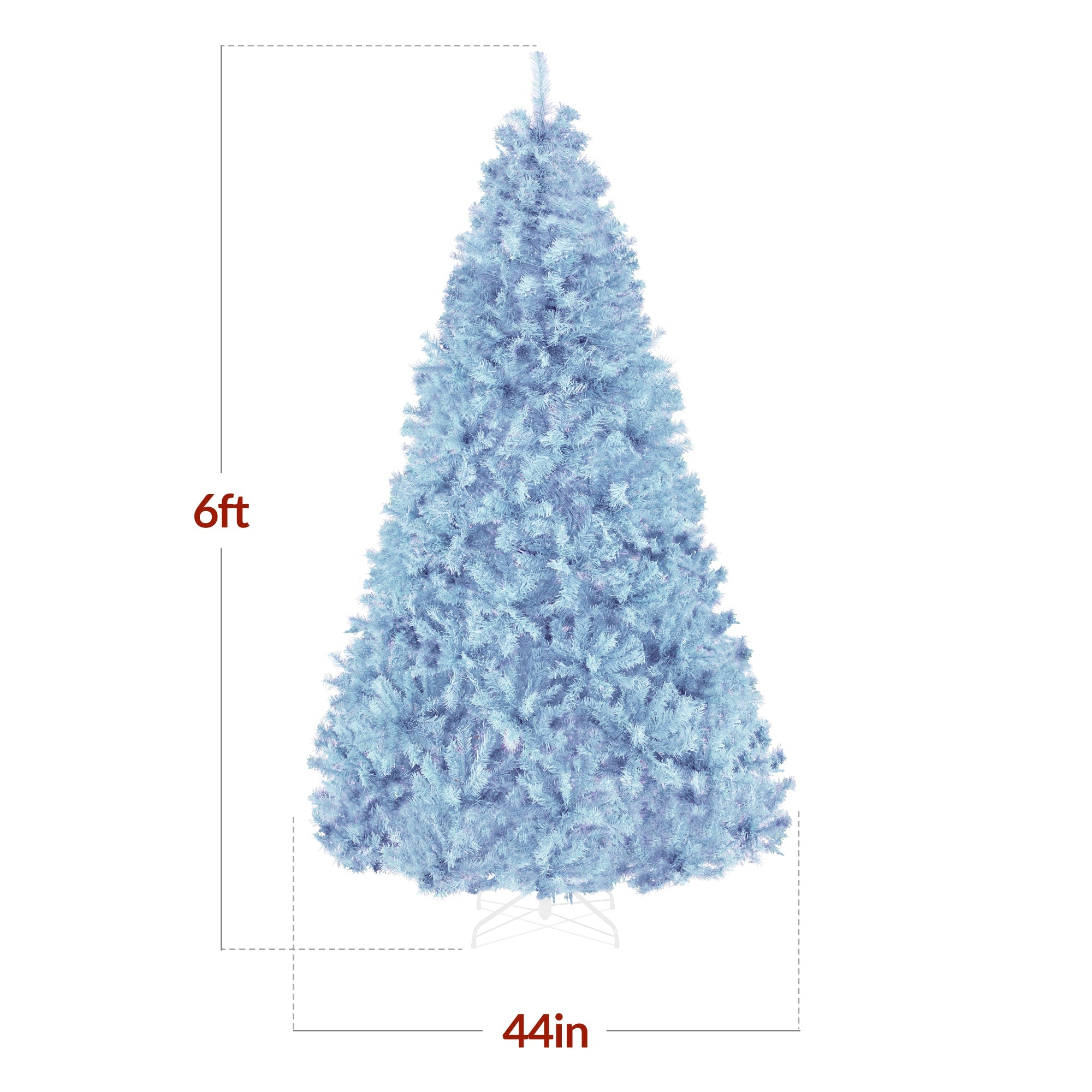 Artificial Baby Blue Christmas Tree Unlit Pine Design w/Easy Assembly