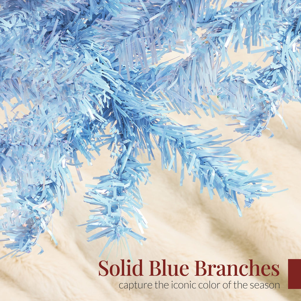 Artificial Baby Blue Christmas Tree Unlit Pine Design w/Easy Assembly