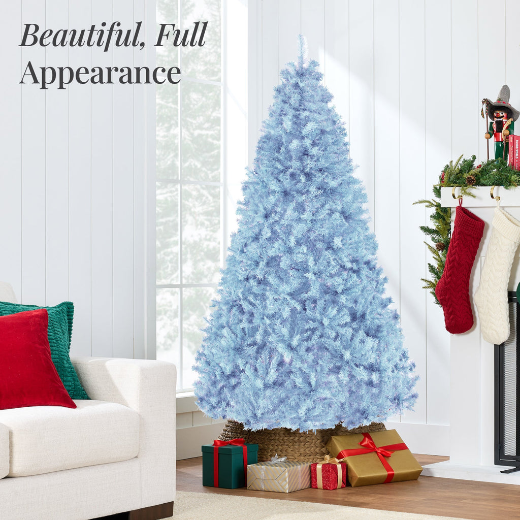 Artificial Baby Blue Christmas Tree Unlit Pine Design w/Easy Assembly
