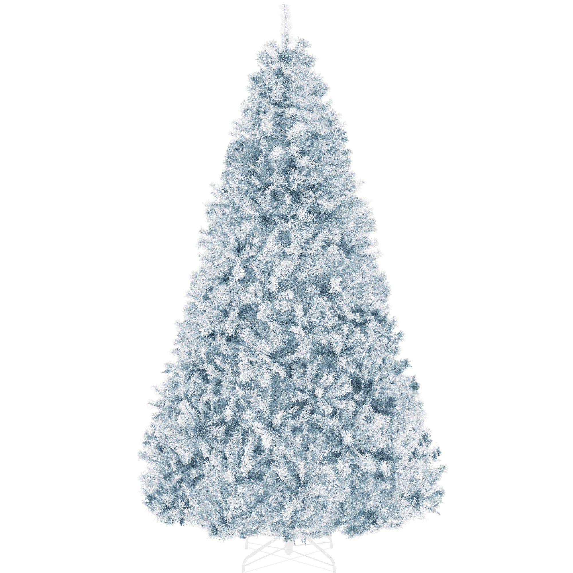 Artificial Ice Blue Christmas Tree Unlit Pine Design w/Easy Assembly