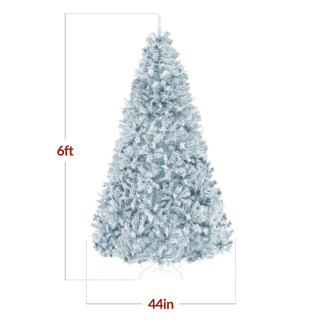 Artificial Ice Blue Christmas Tree Unlit Pine Design w/Easy Assembly