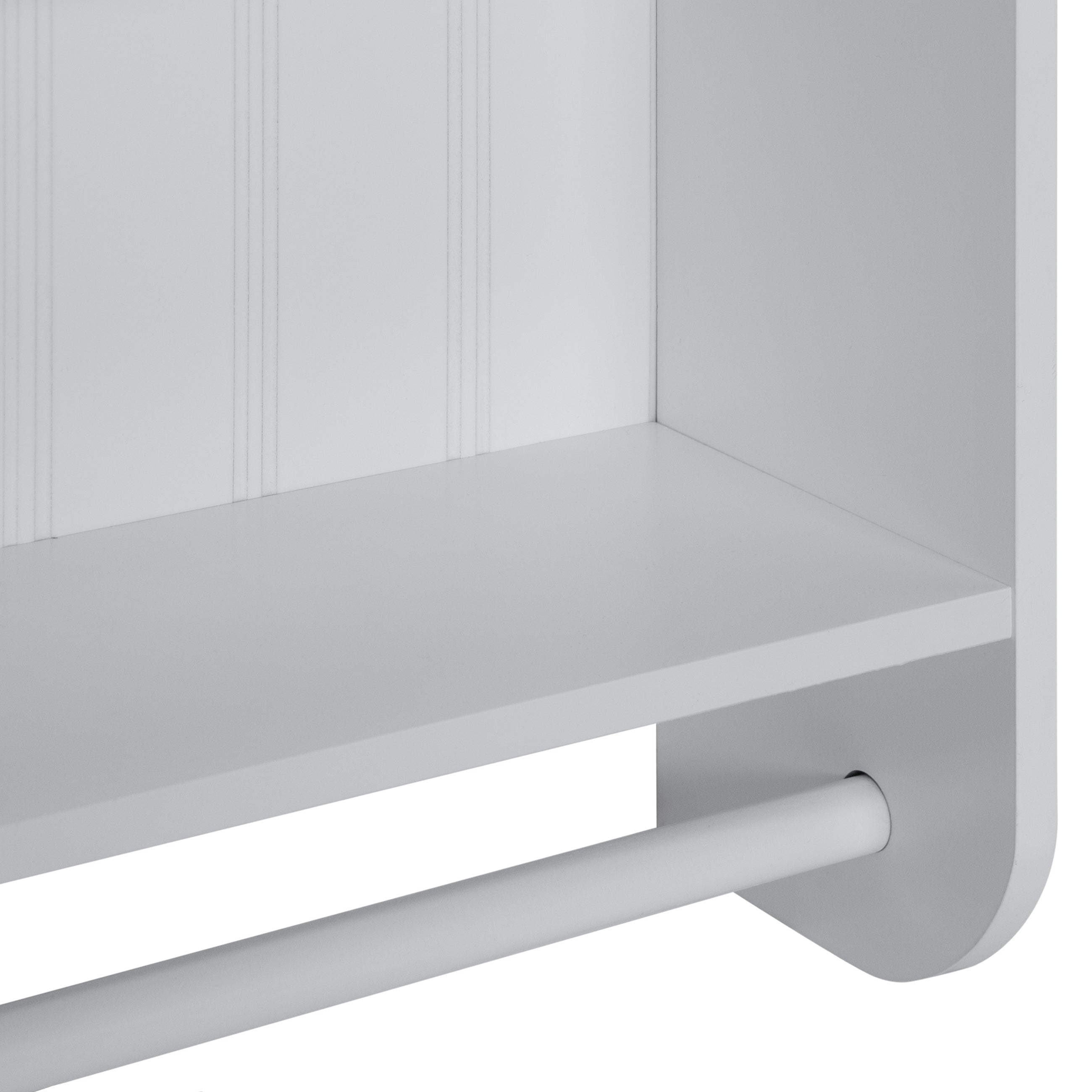 Bathroom Wall Storage Organization Cabinet w/ Double Doors Towel Bar