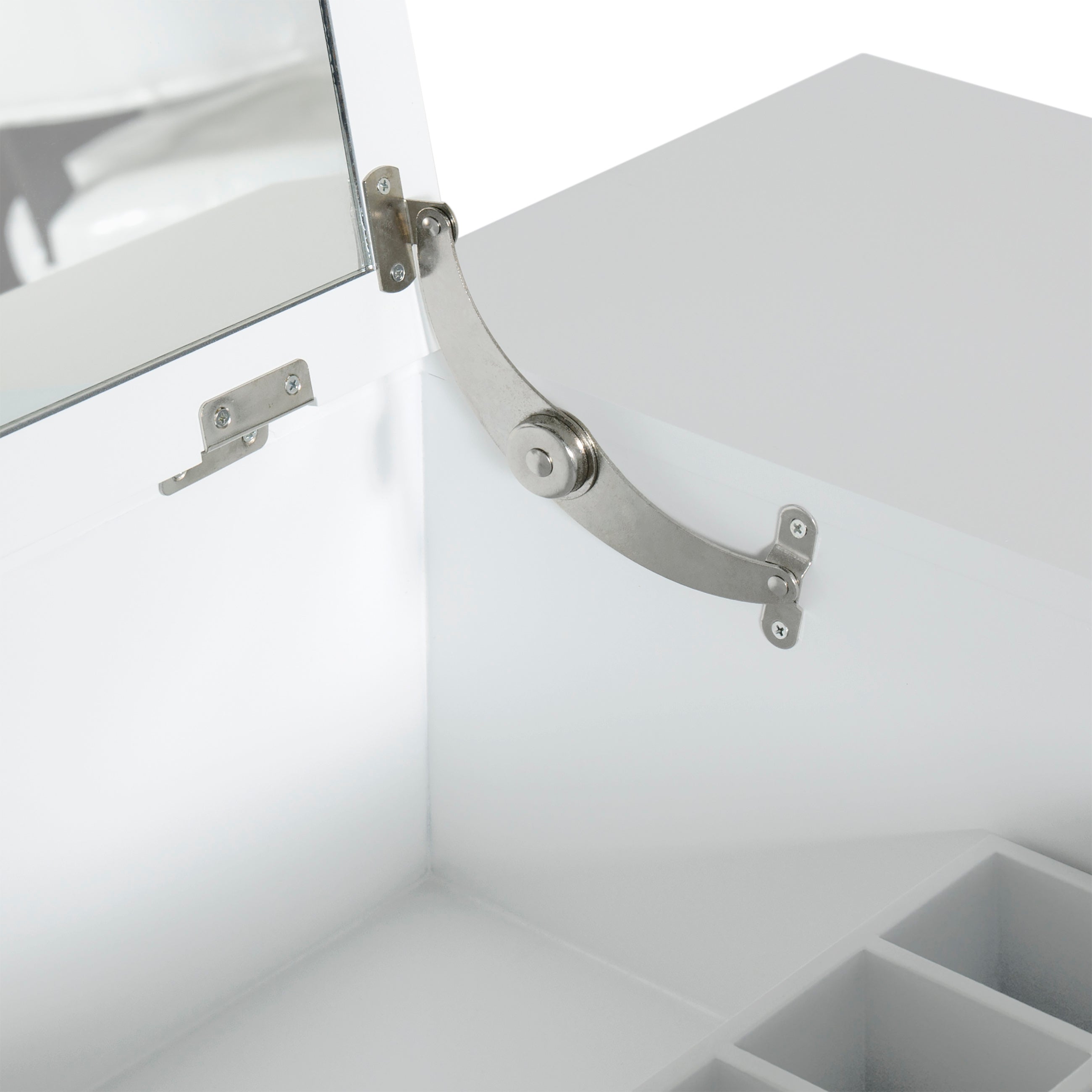 Bathroom Vanity Table Set w/ Square Mirror Stool