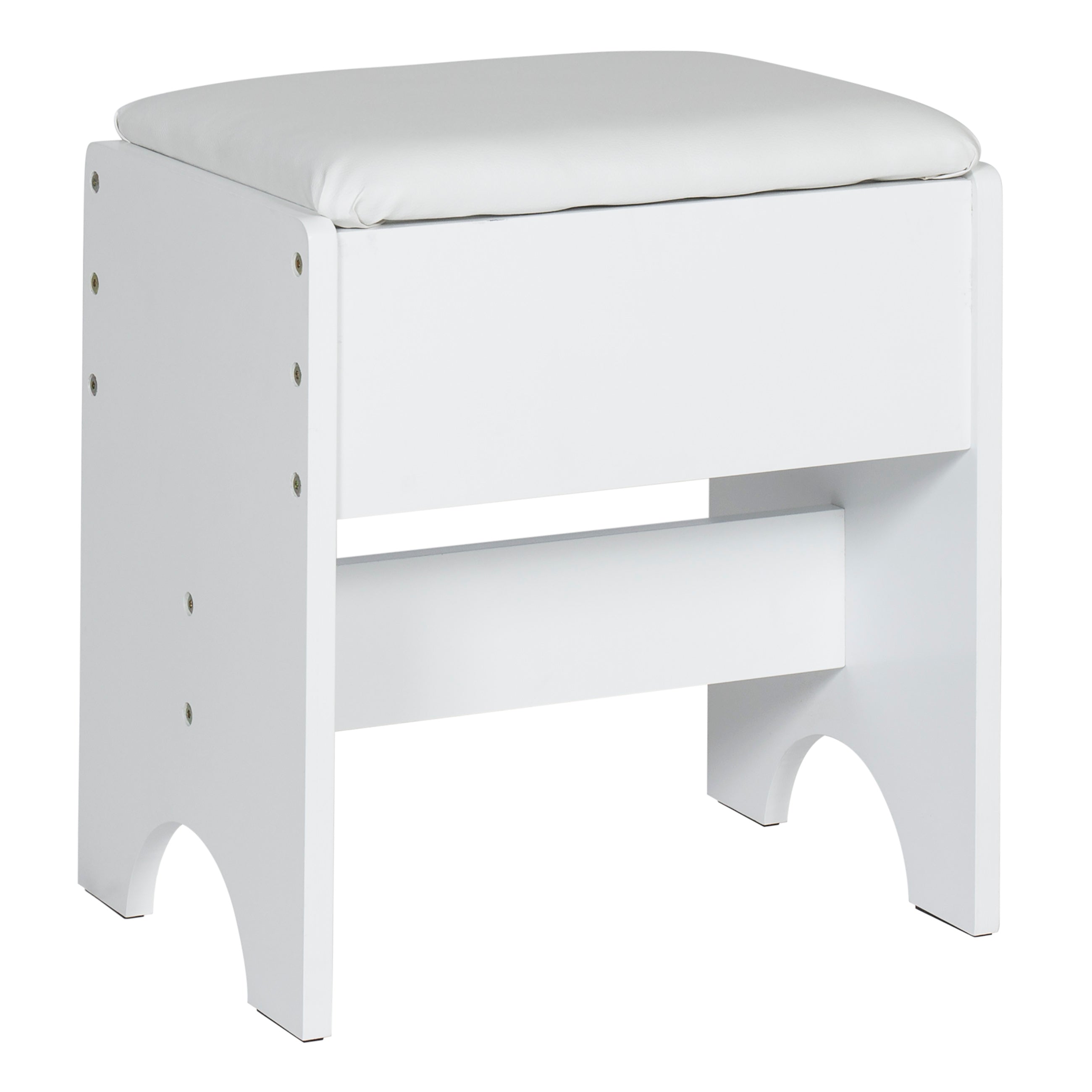 Bathroom Vanity Table Set w/ Square Mirror Stool