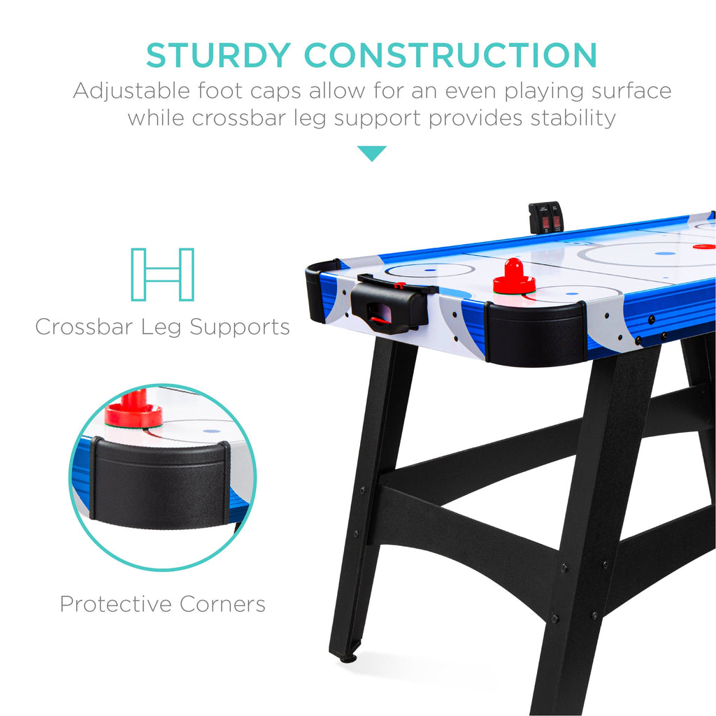 Air Hockey Table w/ 2 Pucks 2 Paddles LED Score Board - 58in