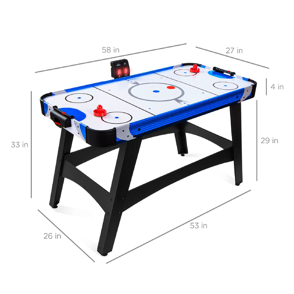 Air Hockey Table w/ 2 Pucks 2 Paddles LED Score Board - 58in