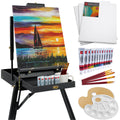 Art Easel for Painting Portable Adjustable Tripod with 32-Piece Art Set