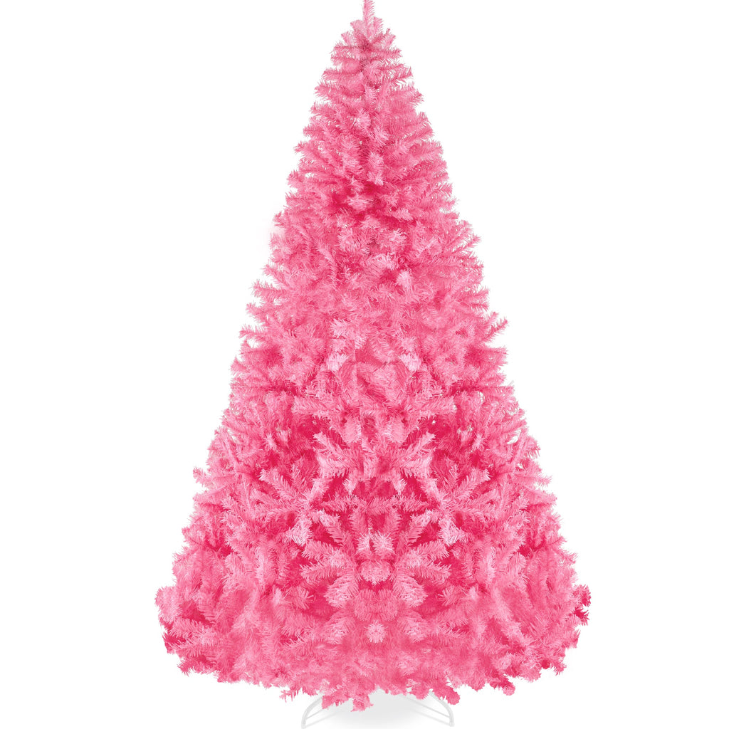 Artificial Pink Christmas Tree Unlit Pine Design w/Easy Assembly